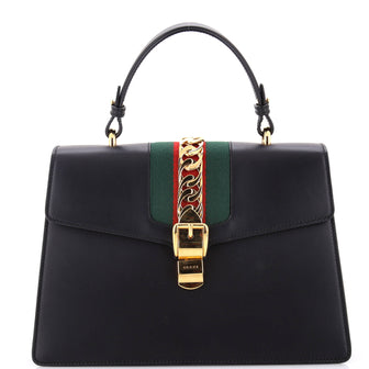 Gucci Sylvie Top Handle Bag Leather Medium