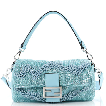 Fendi Baguette NM Bag Embroidered and Beaded Leather Medium