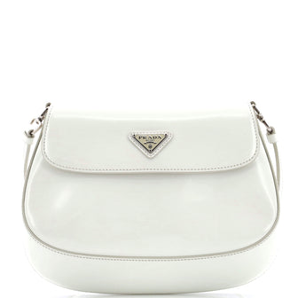Prada Cleo Flap Shoulder Bag Spazzolato Leather Small