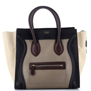 Celine Tricolor Luggage Bag Leather Mini