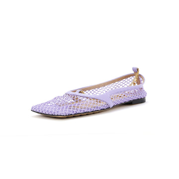 Bottega Veneta Women's Chain Stretch Ballerina Flats Mesh and Leather