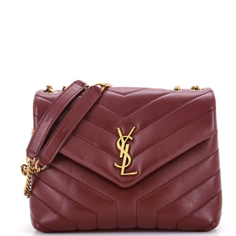 Saint Laurent Loulou Shoulder Bag Matelasse Chevron Leather Small
