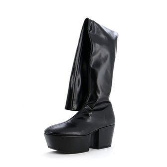 Prada Women's Platform Knee Boots Leather
