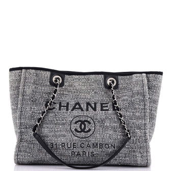 Chanel Deauville Tote Raffia Small