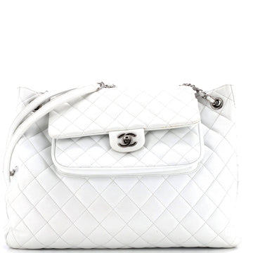 Chanel Classic Flap Shopping Tote Quilted Caviar Large