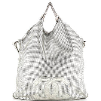 Chanel Rodeo Drive Hobo Perforated Leather Large