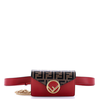Fendi F is Fendi Convertible Belt Bag Leather with Zucca Embossed Detail