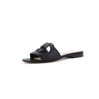 Gucci Women's Interlocking G Cut-Out Slide Sandals Leather