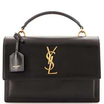 Saint Laurent Sunset Top Handle Shoulder Bag Leather Medium