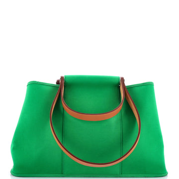Hermes Cabag Elan Toile and Leather 39