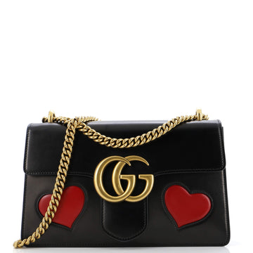 Gucci Marmont Chain Shoulder Bag Patchwork Leather Medium