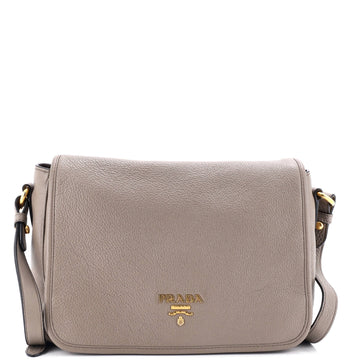 Prada Flap Messenger Bag Vitello Phenix Medium