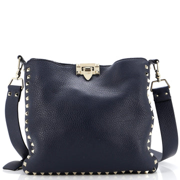 Valentino Garavani Rockstud Flip Lock Messenger Bag Leather Medium