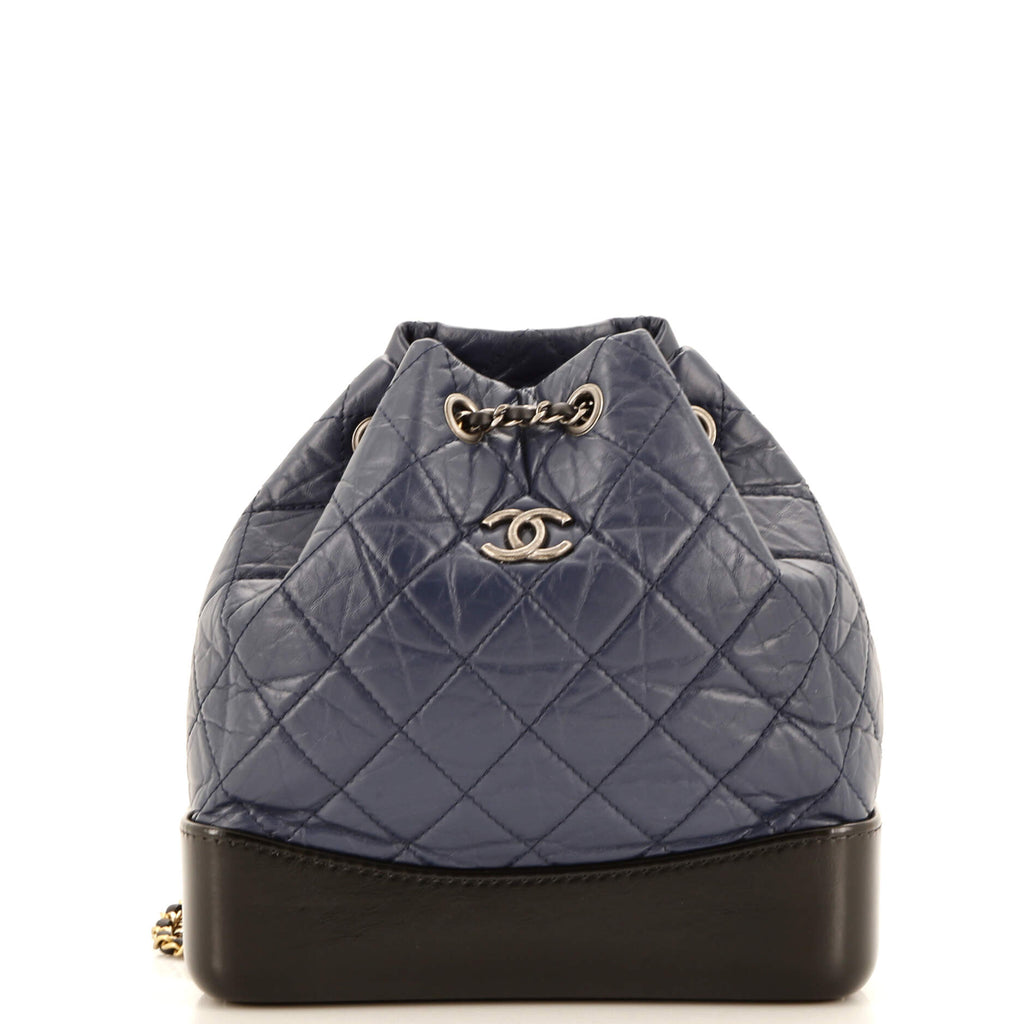 Gabrielle Backpack Quilted Calfskin Small / blue