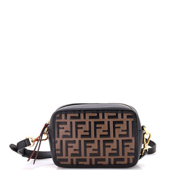 Fendi Camera Bag Zucca Embossed Leather Small