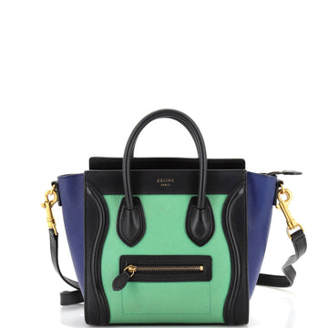 Celine Tricolor Luggage Bag Leather Nano