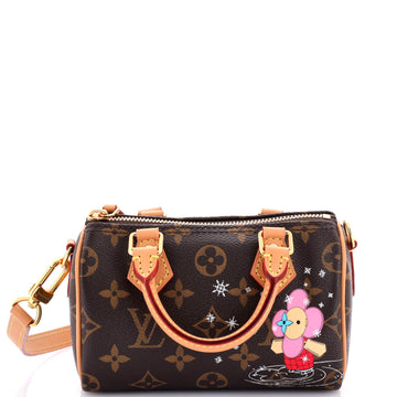 Louis Vuitton Speedy Bandouliere NM Bag Limited Edition Vivienne Xmas Monogram Canvas Nano