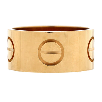 Cartier Love Band Ring 18K Yellow Gold Wide