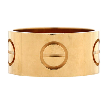 Cartier Love Band Ring 18K Yellow Gold Wide