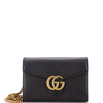 Gucci GG Marmont Chain Wallet Leather Mini