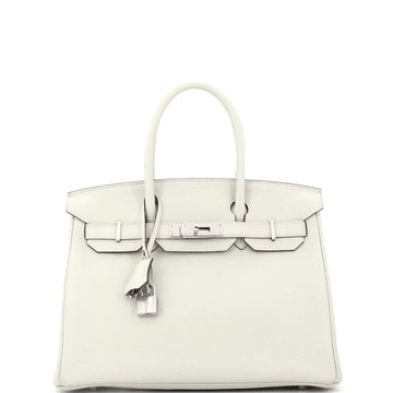Birkin Handbag Grey Togo with Palladium Hardware 30