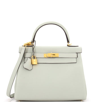 Hermes Kelly Handbag Grey Togo with Gold Hardware 28