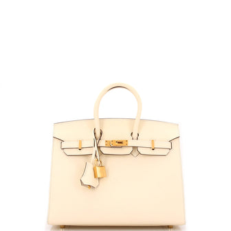 Hermes Birkin Sellier Bag Light Epsom with Gold Hardware 25
