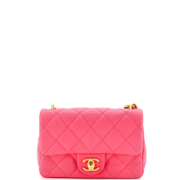 Chanel Sweet Heart Chain Flap Bag Quilted Caviar Mini