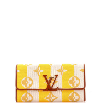 Louis Vuitton Capucines Wallet Striped Embroidered Canvas