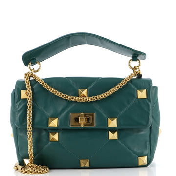 Valentino Garavani Roman Stud Flap Bag Quilted Leather Large