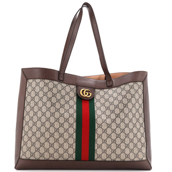Gucci Ophidia Soft Open Tote GG Coated Canvas East West