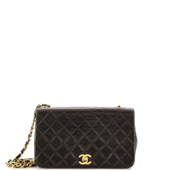 Chanel Vintage Full Flap Bag Quilted Lambskin Medium