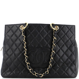 Chanel Grand Timeless Shopping Tote Quilted Caviar