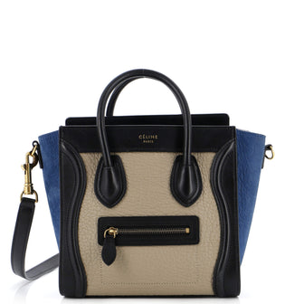 Celine Tricolor Luggage Bag Leather Nano