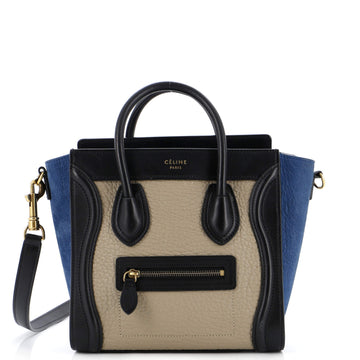 Celine Tricolor Luggage Bag Leather Nano