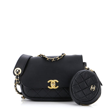Chanel Multi Pouching Flap Bag with Coin Purse Quilted Calfskin