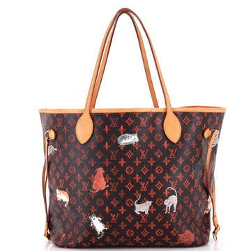 Louis Vuitton Neverfull NM Tote Limited Edition Grace Coddington Catogram Canvas MM