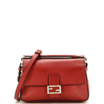 Fendi Monster Double Baguette Crossbody Bag Leather with Python Micro