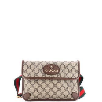 Gucci Neo Vintage Flap Belt Bag GG Coated Canvas