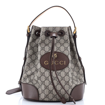Gucci Neo Vintage Drawstring Bucket Backpack GG Coated Canvas Mini