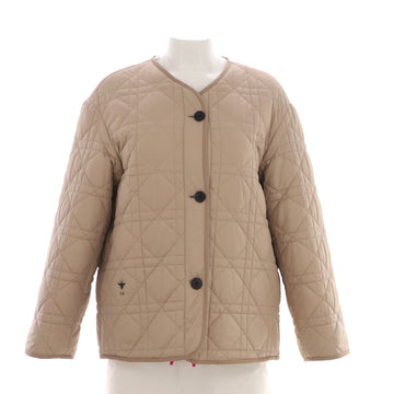 Christian Dior Women's Reversible Button Up Jacket Cannage Quilt Polyester and Sherpa Fleece