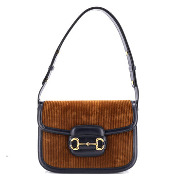 Gucci Horsebit 1955 Shoulder Bag Corduroy Small