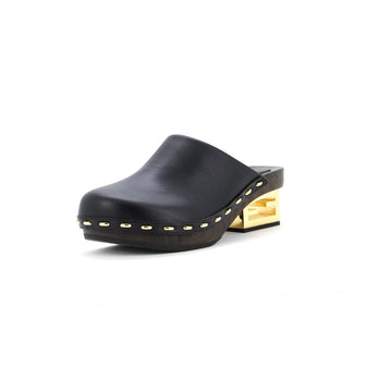 Fendi Women's FF Block Clogs Leather