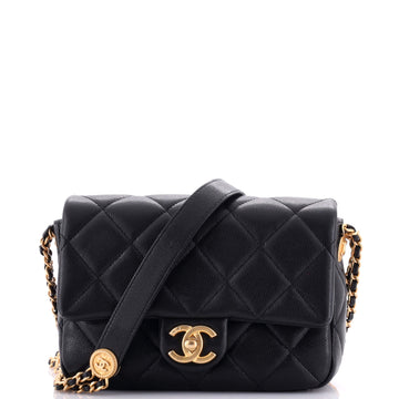 Chanel Twist Your Buttons Flap Bag Quilted Caviar Small