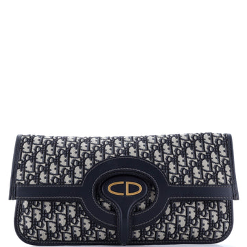 Christian Dior Fold Over Clutch Oblique Canvas