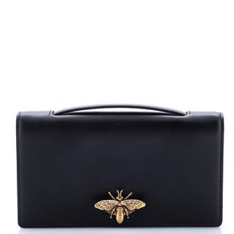 Christian Dior Bee Clutch Leather