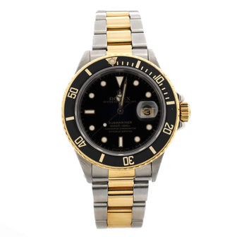 Rolex Oyster Perpetual Submariner Date Automatic Watch Stainless Steel with Yellow Gold 40