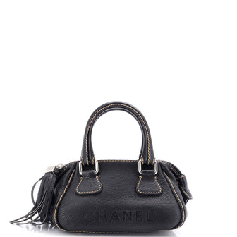 Chanel Lax Tassel Bag Pebbled Leather Small