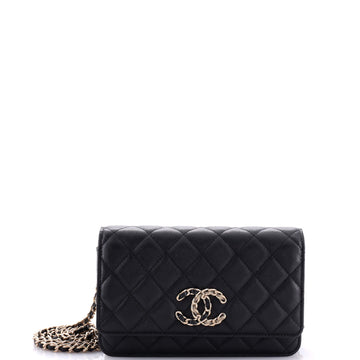Chanel French New Wave Wallet on Chain Quilted Caviar