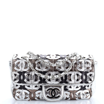 Chanel CC Mix Flap Bag Metallic Crackled Calfskin Medium